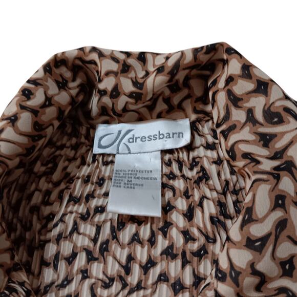 VINTAGE Blouse Top M Accordion Pleated‎ Lightweight Animal Print Cheetah Flutter - Picture 4 of 8